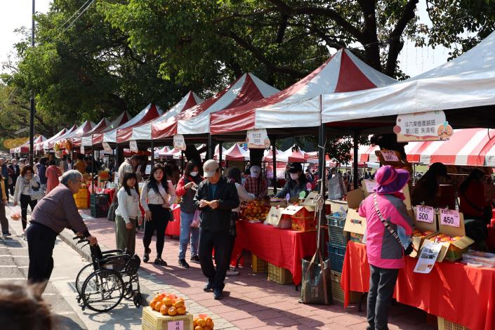 斗六茂谷柑節年貨市集開幕 買氣熱絡。(記者廖承恩翻攝)