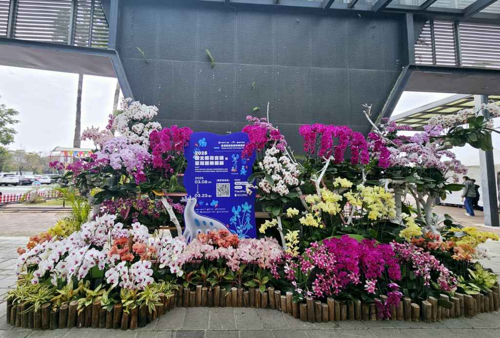 臺南新營休息站蘭花佈置。