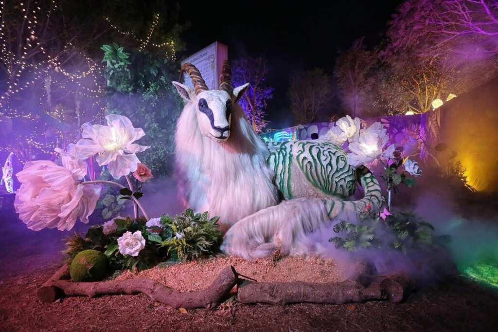 特別保留「聖獸羚羊」豐富公園夜間風貌