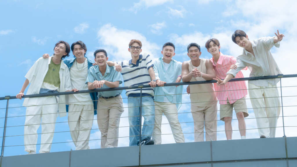 ▲BL實境節目《戀愛Casting》由Fumi(左起)、廖彥龍、U_NUS團長高胥崴、Chris、Robert、陳建宇、傅俊傑、Yi Gao共同參與。（轉高高娛樂授權、滾石唱片提供）