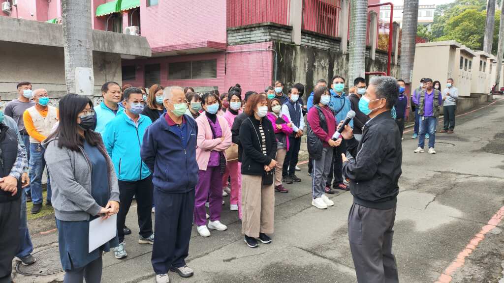 ▲彰化榮譽國民之家於19日在新啟用的力行堂養護區「雅園」舉行了上半年消防演練。（彰化榮家提供）