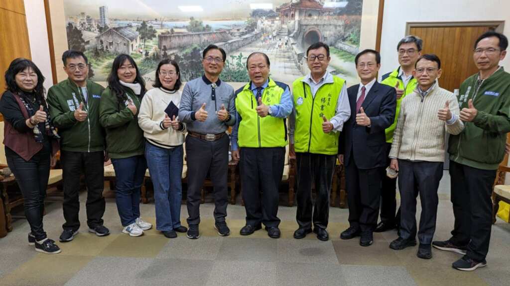 ▲彰化市長林世賢拜會澎湖縣長陳光復。（彰化市公所提供）