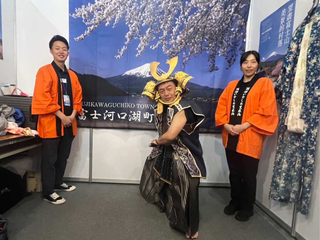 ▲山梨縣富士河口湖町議員外川滿率團來台推廣山梨觀光,深化台日交流。(記者蘇彩娥攝)