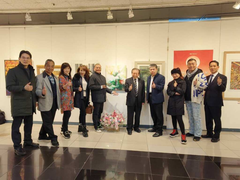 ▲2025年4月韓國亞細亞美術招待展。（金獎畫家陳炳臣提供）