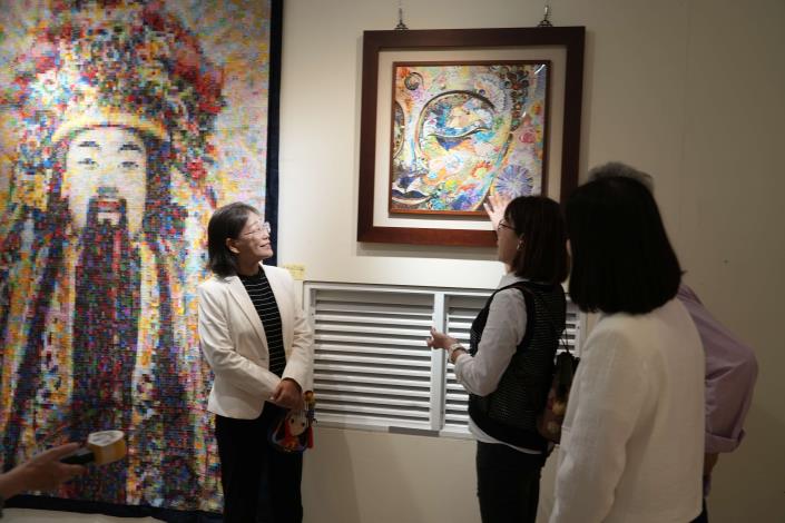 藝境周秀惠師生拼布展,文觀處展覽館精彩開展。(記者廖承恩翻攝)