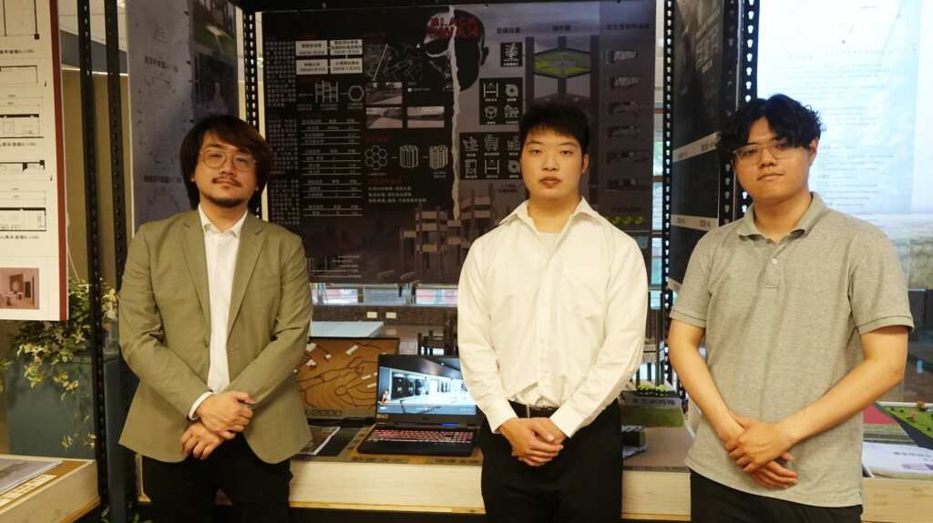 ▲空設系〈黑天鵝〉設計完美的避難空間。（記者林明佑攝）
