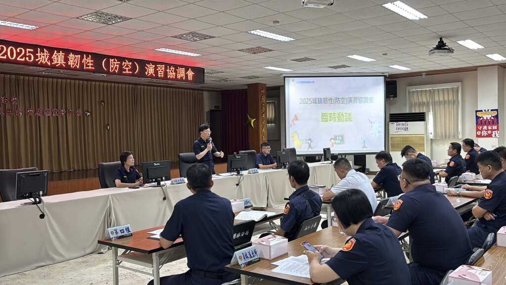 ▲彰化員林7月15日辦理防空演習，提升城鎮防災應變能力。（員林分局提供）