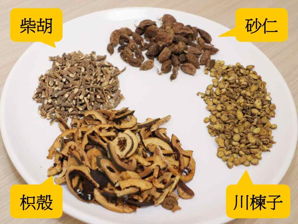 ▲中醫胃食道逆流治療使用藥物。（仁愛長庚醫院提供）