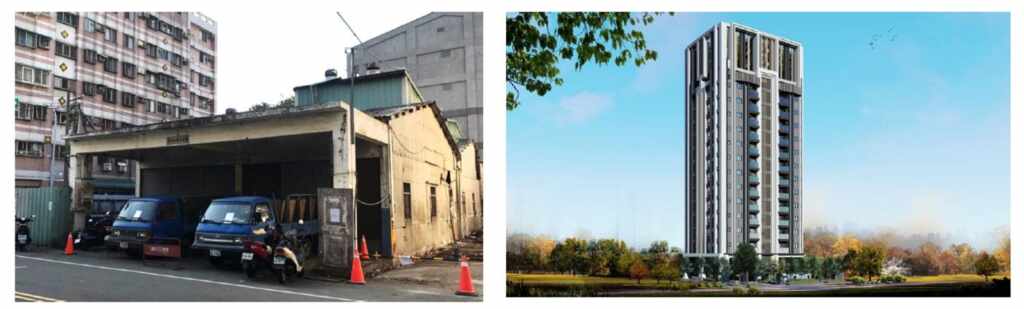 ▲北屯仁美段1184地號重建計畫-新舊。(台中市政府提供)