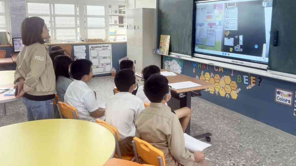 ▲大園國小校長劉緯綸表示，學校主責全縣國際交流業務，因此大園的孩子也有更多的機會接觸與認識不同國家的學校與學生。（記者林明佑翻攝）