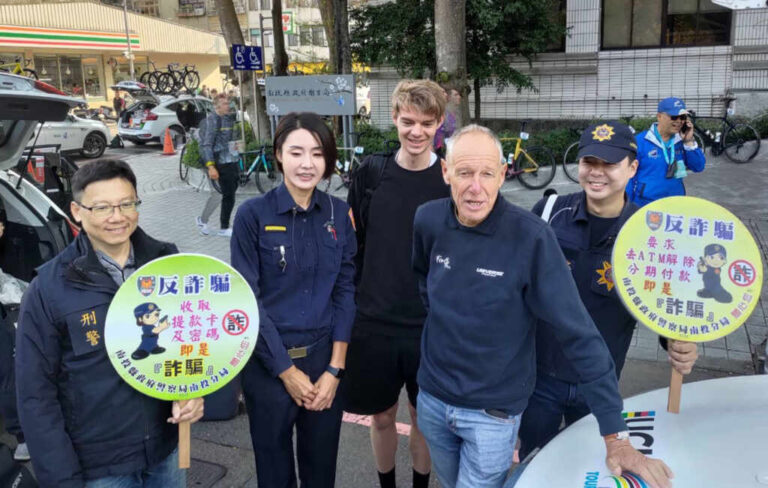 ▲透過這些國際選手的參與，也意外讓臺灣警察打擊詐騙的宣導方式延伸國際！（記者張玉泰翻攝）