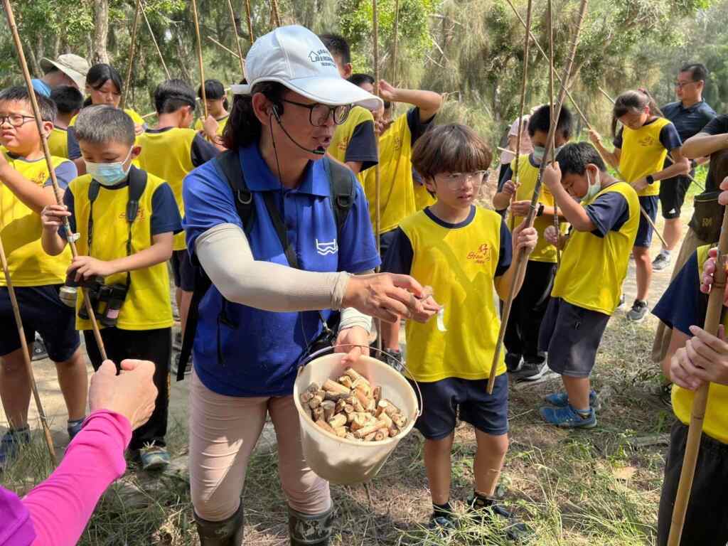 搭乘「布袋海上巴士」讓孩子更了解潟湖生態，下船後可在蛋糕沙灘上漫步，近距離觀察活化石「鱟」及潮間帶生物。