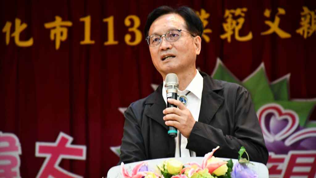 ▲林世賢市長殷殷期勉為人子女者一定要及時行孝。(彰化市公所提供)