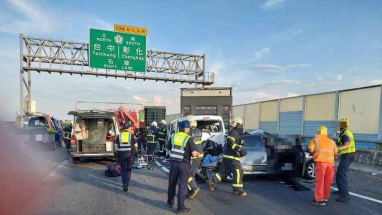 ▲國道3號南向195公里和美路段昨天車禍帶走一條寶貴生命，今天同路段再奪2命，詳細肇事原因仍待國道警方調查釐清。（民眾提供）