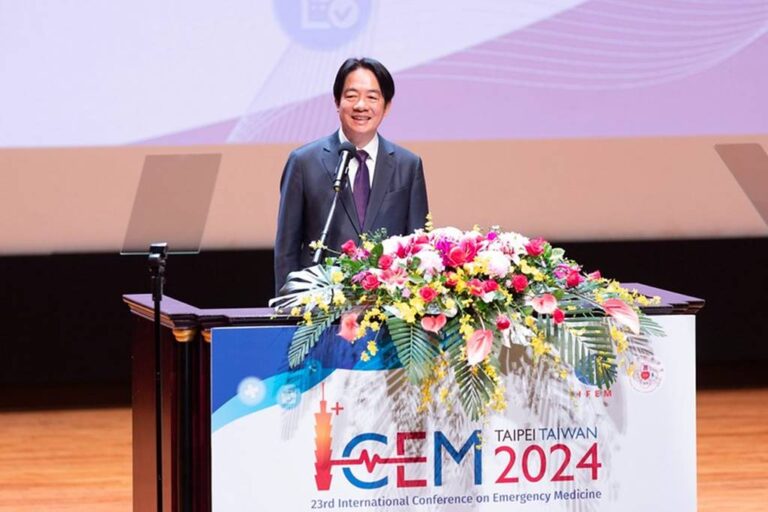 ▲賴清德總統出席「第23屆國際急診醫學會議」（ICEM 2024）開幕典禮，新政府的目標就是打造「健康臺灣」，持續強化臺灣的醫療衛生實力，增進全民健康，也能造福全世界。（總統府提供）